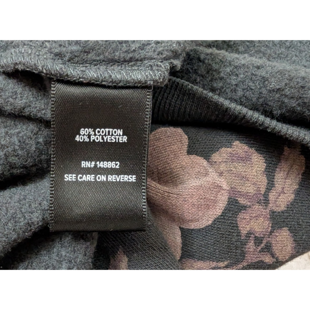 Torrid sz 3 or 3X Fleece Sweatshirt floral print long sleeves v-neck 4570 - Picture 5 of 5